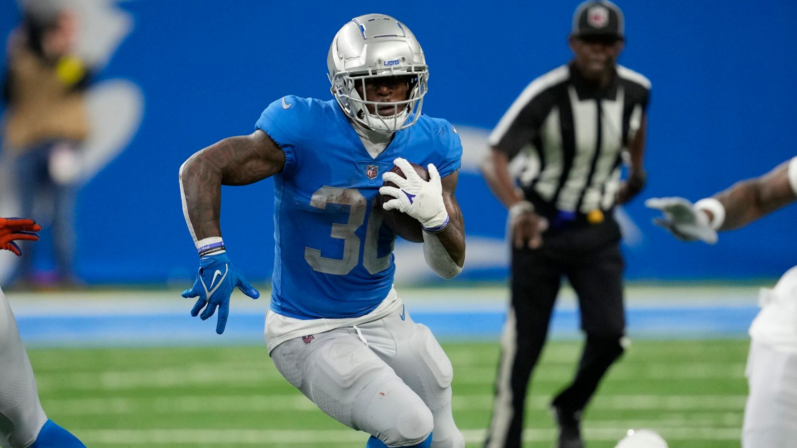 Detroit Lions running back Jamaal Williams delivers passionate