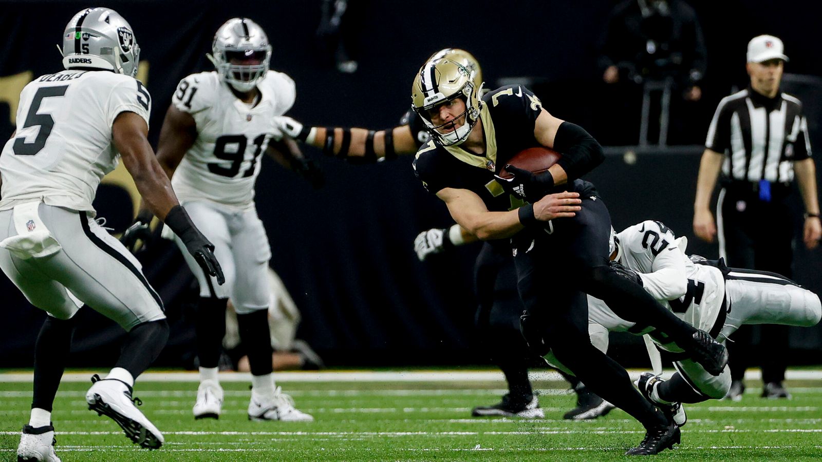 Saints' Taysom Hill has more rushing yards than the Vikings as a team