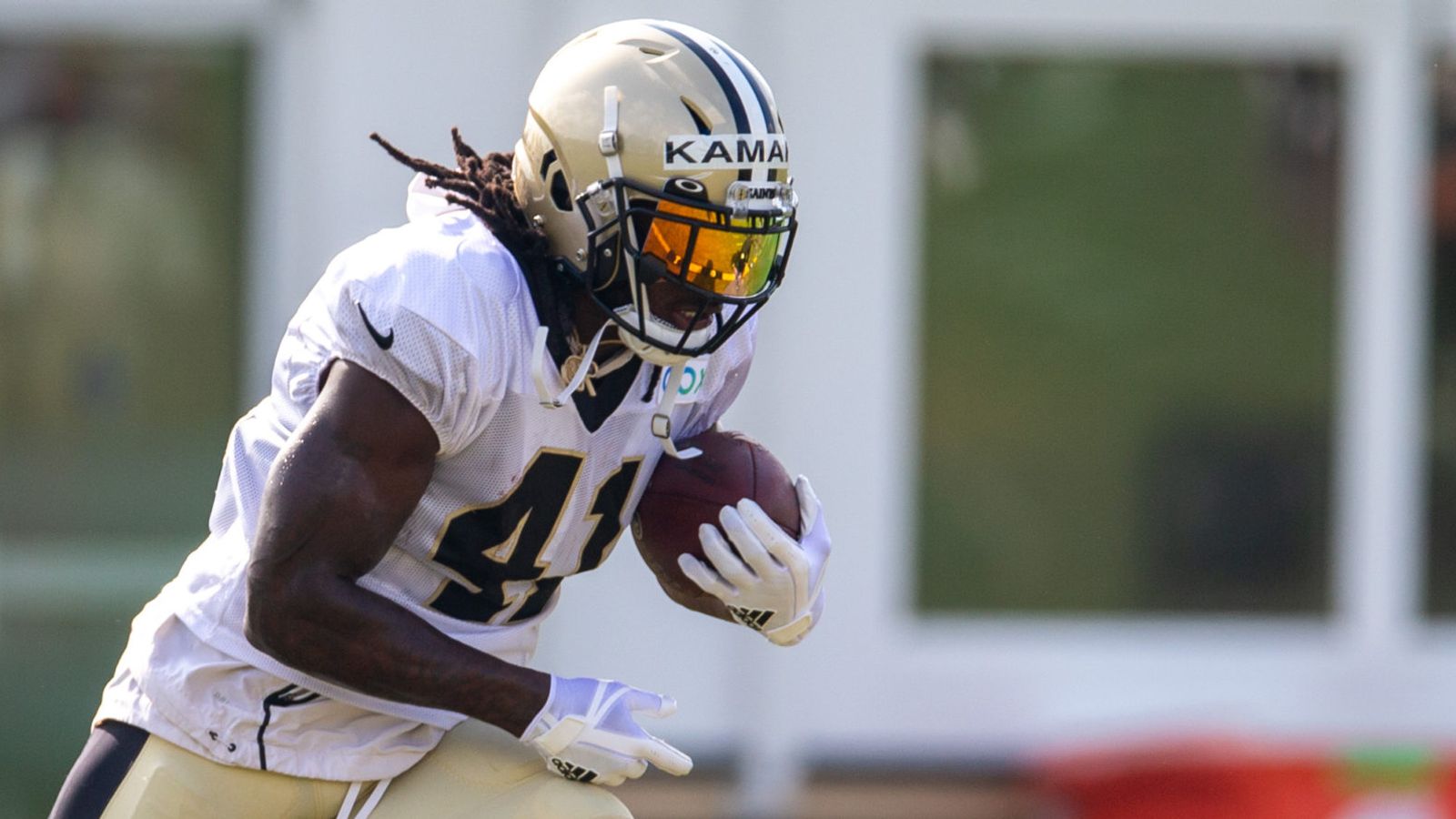 New Orleans Saints Alvin Kamara, Demario Davis and Ryan Ramczyk