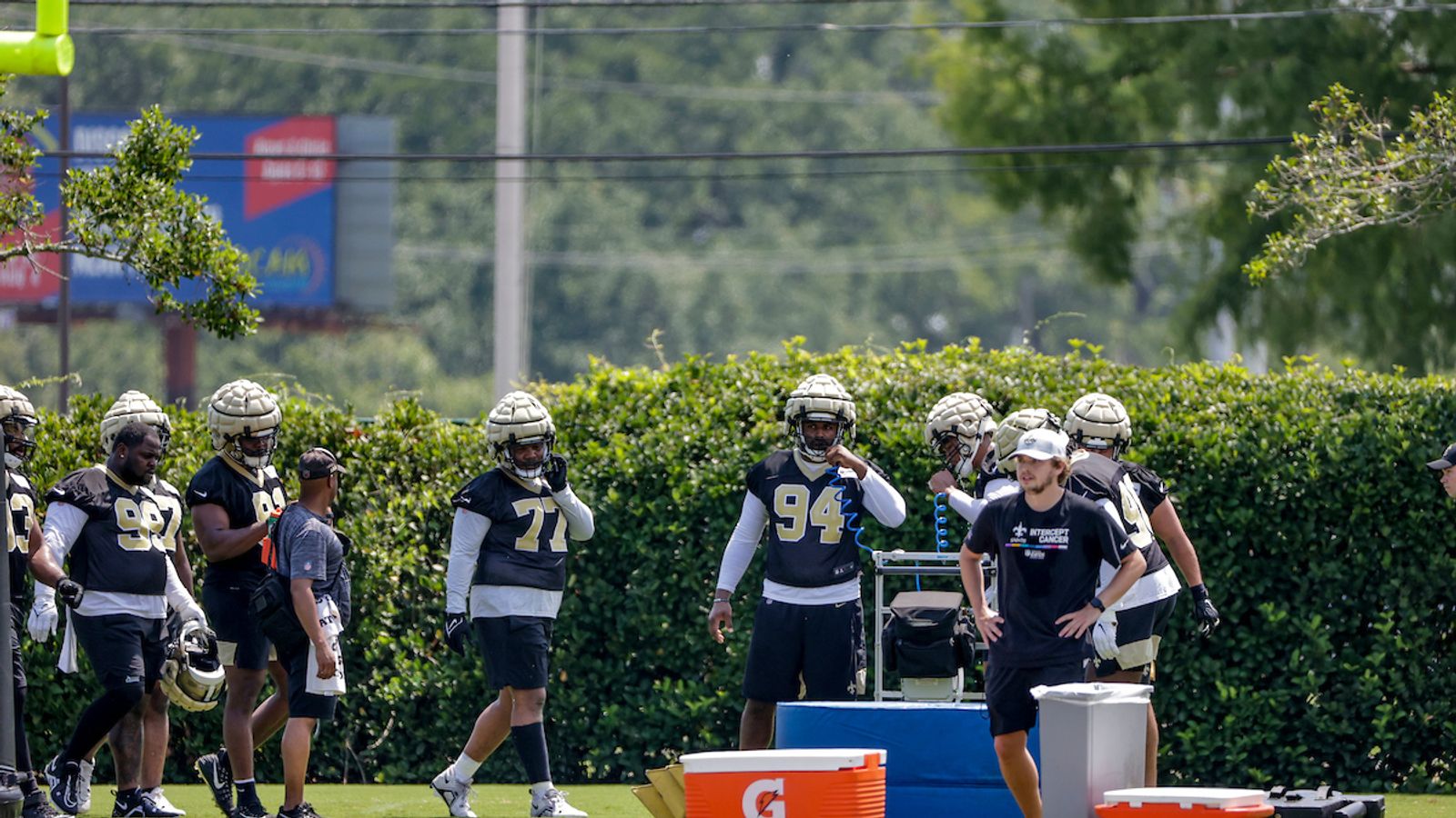 Cameron Jordan of the New Orleans Saints looks on during the game