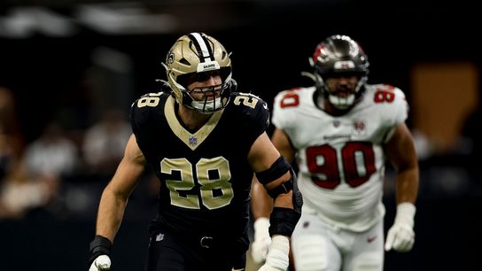 Earned, not inherited: Danny Stutsman's path into the Saints' plans could lead to expanded role in 2026. Photo by Derick E. Hingle/NewOrleans.Football