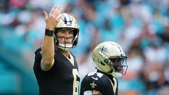 Saints rundown: Sunday's game against the Bucs will be a huge barometer for Saints, Tyler Shough. Photo by Rich Storry-Imagn Images